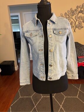 BCBG girl Light Blue Denim Jean Jacket  size 10/12 M